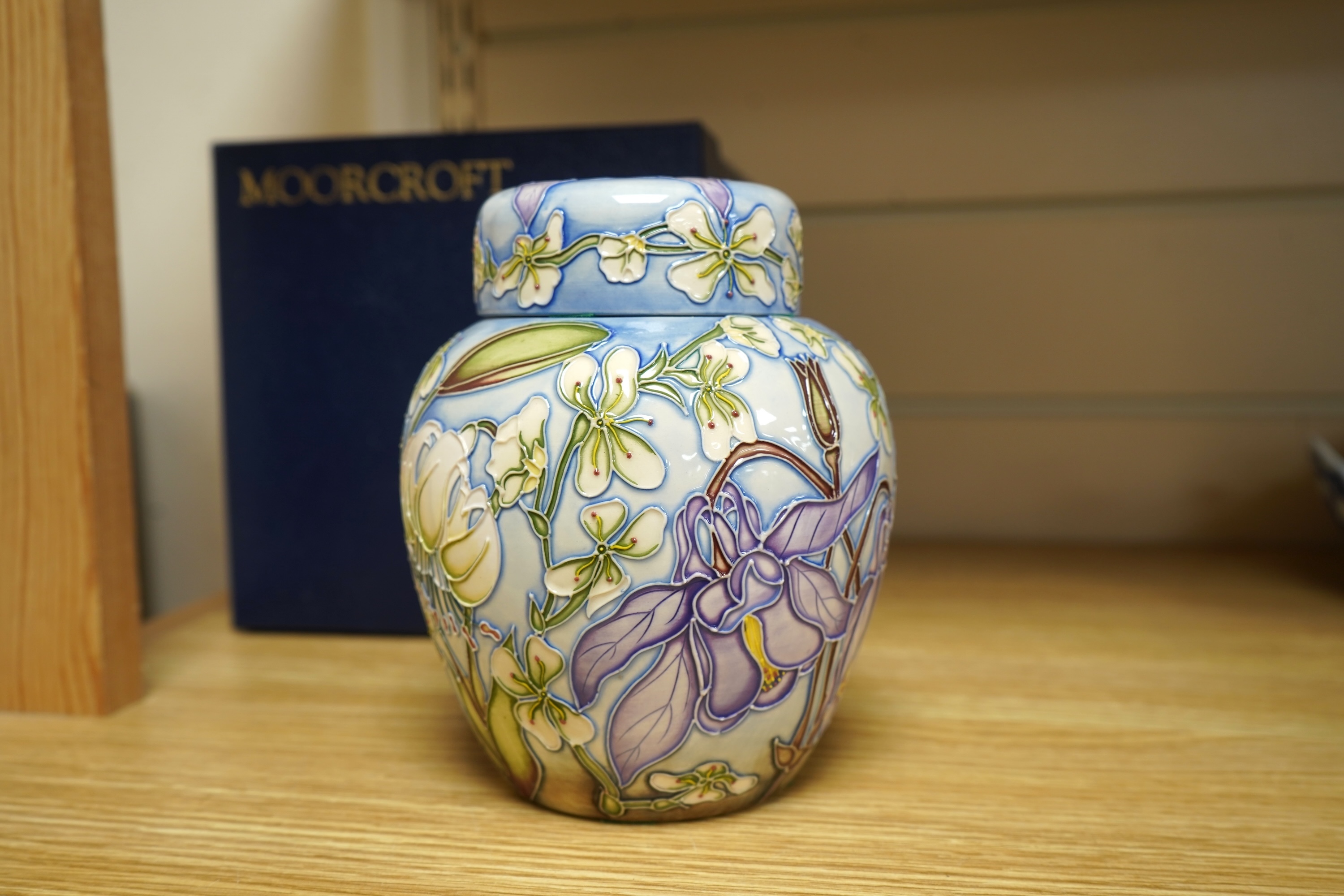 A Moorcroft 'Loves Labour’s Lost', trial jar and cover by Alice Alison limited edition 13/250, 2002 -15.5cm high, boxed